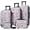 Green & Pink Flower, variant on LuckyNote 5‑Piece PC Hardside Luggage Set, 20/24/28″ Suitcases with 8″ & 14″ Cases, Spinner Wheels, Combination Lock, Green & Pink Flower