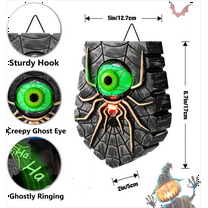 Halloween Decoration Doorbell , Outdoor Halloween Spider Doorbell, Animated Decor Doorbell with Spooky Sounds