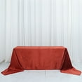 thumbnail image 2 of Balsa Circle 90" x 156" Terracotta Rectangular Premium Velvet Tablecloth Table Linens, 2 of 8
