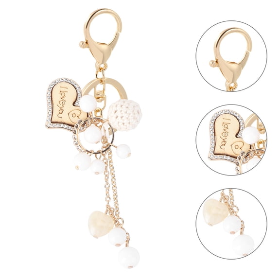 LEORX 1Pc Durable Keychain for Car Keys Alloy Heart Key Rings Giving