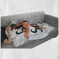 thumbnail image 6 of Beach Saying Soft Flannel Fleece Throw Blanket, Stay Salty Phrase with Engraved Sketch Artwork of the Starfish, Cozy Plush for Indoor and Outdoor Use, 50" x 70", Vermilion and Dark Blue, by Ambesonne, 6 of 6