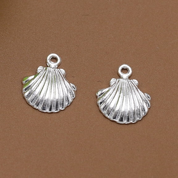 MLINS 20pcs Alloy Seashell Shape Pendant Charms for DIY Jewelry Making Accessories in Assorted Colors