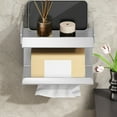 thumbnail image 3 of Wall Mounted Toilet Paper Holder, Non Perforated Storage, Metal Construction, Modern Design, For Bathroom, Toilet Paper Dispenser, Holder with Phone Slot, Home Decor, Kitchen Storage $BS$3, 3 of 7