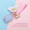 thumbnail image 2 of Compatible with AirPods Pro Case Protective Silicone Airpod Case Shockproof Cover Skin for Airpod Pro 2019 Charging Case, with Keychain, Lilac, 2 of 6