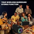 thumbnail image 4 of Lvelia Portable Bluetooth Speakers,Wireless Speaker with Loud Stereo Sound,Bluetooth 5.3, RGB Lights, Dual Pairing for Home, Outdoor, Party,Gift Ideas, 4 of 12