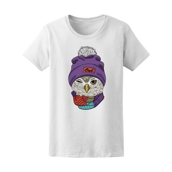 Colorful Dressed Owl T-Shirt Women -Image by Shutterstock, Female Small