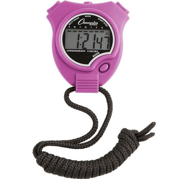 Champion Sports 910NPR Stop Watch, Neon Purple