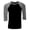 Black/ Deep Heather Gray, variant on Canvas Mens 3/4 Sleeve Baseball T-Shirt