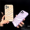thumbnail image 4 of Water Ripple Case for iPhone 14 Pro Max Hollow Design, Cute Curly Wave Pattern Purple Case for iPhone 14 Pro Max Women Trendy Cover, Soft Silicone Girls Protective Case for iPhone 14 Pro Max, 4 of 12