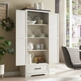 Farmhouse Kitchen Pantry 72" Tall Large Wood Kitchen Storage
