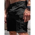 thumbnail image 4 of Men'S Cargo Shorts:Outdoor Wear with Multi-Functional Pockets Black XXXL, 4 of 5