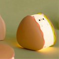 thumbnail image 3 of Burger Piggy Silicone Night Light, Night Lights, Led Squishy Novelty Animal Cute Gifts -3 Brightnes, 3 of 5