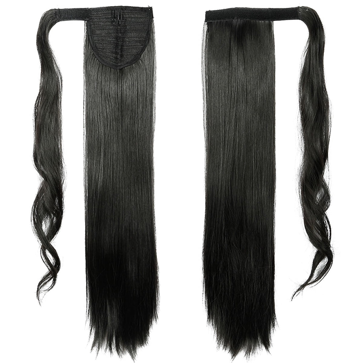 SAYFUT 24" Long Straight Wrap Around Ponytail Hair Extensions