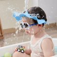 thumbnail image 6 of Baby Shower Cap Shampoo Shower Bathing Hat Soft Elastic Non-Slip Adjustable Hair Head Eye Ear Shampoo Cap-Royal Blue, 6 of 8