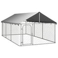 thumbnail image 3 of vidaXL 39.4" Steel Outdoor Pet Kennel & Crate for Dogs with Roof, 3 of 64