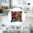 thumbnail image 5 of nygtbtfer Pillow Set of 2 Rose Floral Print Decorative Throw Pillow Covers Cases Home Decor Botanical Flowers Pattern Red Brown Cushion Case for Couch Sofa Outdoor White, 5 of 7