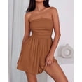 thumbnail image 3 of BTFBM Womens Romper Spring Summer Strapless Tube Tops Beach Vacation Clothes Boho Loose Shorts Jumpsuits Pockets, 3 of 9