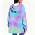 thumbnail image 3 of Women's Fuzzy Fleece Pullover Hoodies, Casual Button down Overcoat with Pocket, Warm Winter Style, 3 of 7