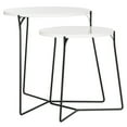 thumbnail image 3 of SAFAVIEH Ryne Retro Mid-Century Lacquer Stacking End Table White, 3 of 7