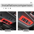 thumbnail image 4 of TINKI 4PCS Window Lift Switch Panel Frame Cover Trim for Honda Pilot 2016-2022/ Passport 2019-2023, ABS Material Car Door Window Glasses Lifter Button Decoration Accessories, 4 of 14