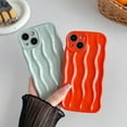 thumbnail image 3 of Caseative Motif Ondulation d'Eau Cadre Ondulé Doux Compatible avec Étui iPhone (Blanc, iPhone 12), 3 of 5