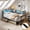 Grey, variant on Mirightone Twin Bed with Storage Drawers, Twin Size Daybed with Desk and LED Light for Teens Adults, Black