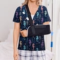 thumbnail image 5 of Post Surgery Shirts for Women Short Sleeve Funny Print Tear Away Tops with Drain Pockets Postoperative Care Tops Shoulder Surgery Shirts for Women Adaptive Clothing, 5 of 7