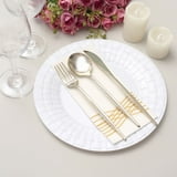 Efavormart Set of 10 - 10" White Round Disposable Plastic Dinner Plates ...