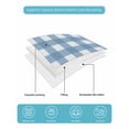 thumbnail image 5 of Blue White Plaid Twin XL Size Down Alternative Comforter, Lightweight Comforter Quilt Bedding Set with Pillow Shams Gradient Geometric Buffalo Checkered All Seasons Bed Comforter Duvet Insert 68"x98", 5 of 7