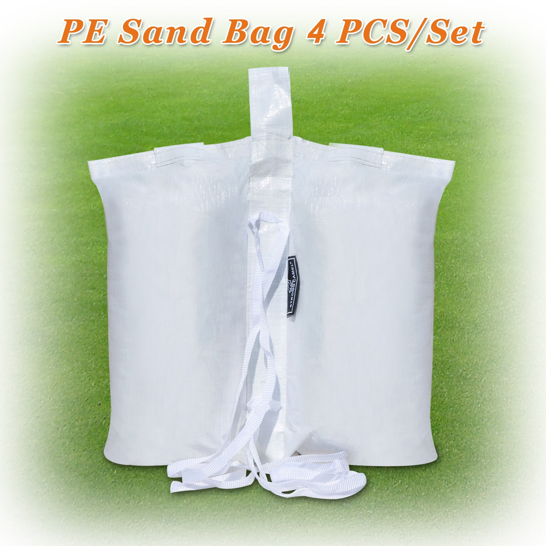 Strong Camel Weights Bag, Leg Weight for Pop up Canopy Tent Sand Bag 4 Pack Weighted Feet Bag (White)