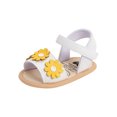 thumbnail image 4 of asdoklhq Girl's Shoes,Toddler Shoes Baby Girls Cute Cotton Flowers Non-slip Soft Bottom Sandals Headdress Set, 4 of 9