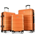 thumbnail image 1 of Topcobe 3-Piece Luggage Sets, Expandable ABS Hardshell Suitcase Sets, 20" / 24" / 28", Orange, 1 of 10