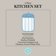thumbnail image 5 of Martha Stewart Daisy Stripe Pot Holder Set 2-Pack, Blue, 7"x10", 5 of 10