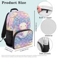 thumbnail image 7 of Aplkyhs School Backpack for Students 6-18 Ergonomic Padded Adjustable Straps Large Capacity Water Resistant Book Bags for Kids Elementary Middle High School Axolotl Mermaid Scale, 7 of 7