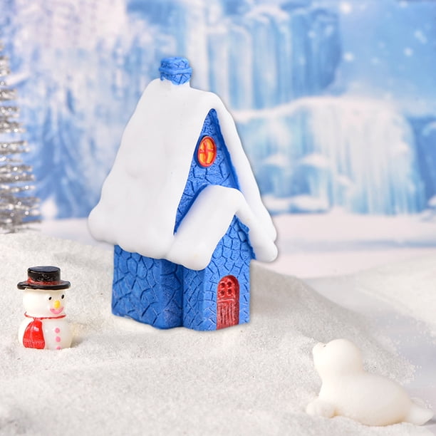 Accesorios de Jardín para Casitas de Árbol de Navidad En Miniatura, Decoración Navideña para Jardín, Artículos para Fiestas Navideñas, Accesorios, 4 Tipos de Casitas de Árbol de Navidad