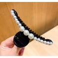 thumbnail image 5 of 2 pinzas para el pelo con perlas grandes, pinzas para el pelo blancas y negras, pinzas para el pelo largas y gruesas, pasadores, accesorios para el cabello para mujeres y niñas, 5 of 5