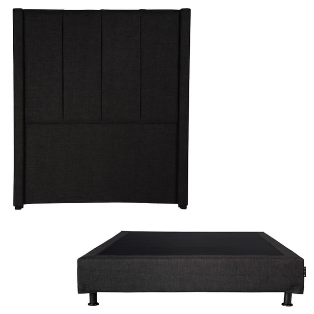 Base de Cama Individual DICASA Cabecera Nizza Negro