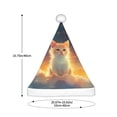thumbnail image 3 of Fuzoiu Starry Sky Constellation Cat Print Santa Hat Christmas Hat for Adults,Santa Hats with Pompom, Unisex Xmas Holiday Hat for Christmas New Year Festive Party Supplies, 3 of 6