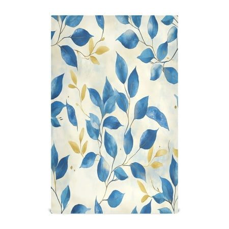

Kitchen Towel 28x18 Inches x1，Plate Towel Decorative Towel Napkin Tea Towel Tea Towels For Kitchen Dish Cloths & Dish Towels Beautiful Pretty Blue Leaves