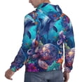 thumbnail image 6 of Fotbe Men's Hoodie with Underwater Turtle Dolphin Octopus Pattern - Kangaroo Pocket Pullover Hooded Sweatshirt, Perfect for Daily Wear, Travel, and Home-X-Large, 6 of 7