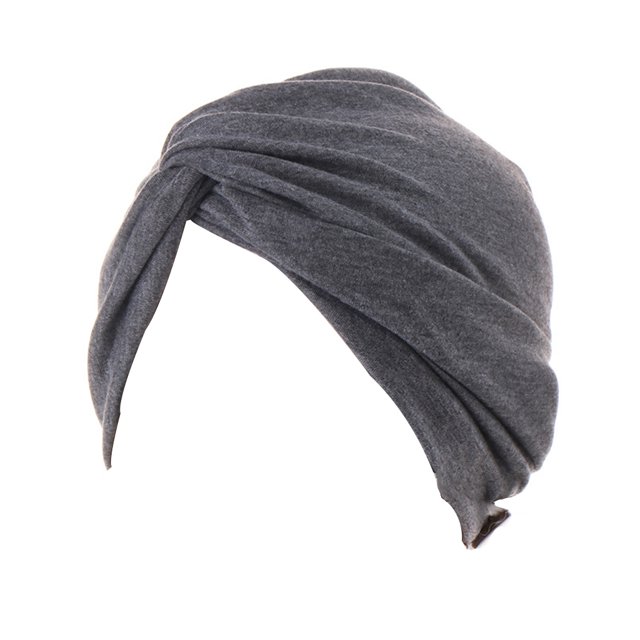 Headwraps Simple Style Comfortable Material Assorted Colors with Buttons Muslim Style Elasticity Women's Headbands Women Grey Melange