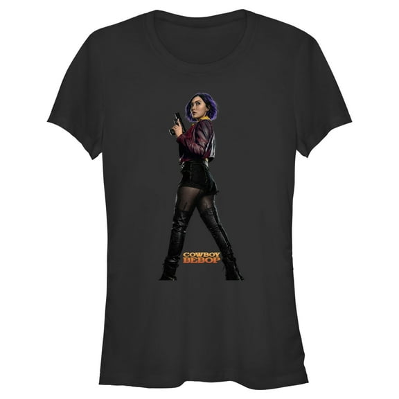 Junior's Cowboy Bebop Faye Valentine  Graphic Tee Black 2X Large