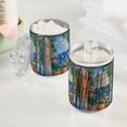 thumbnail image 2 of Yayeee 4 Pack Qtip Holder Bathroom Cotton Swab Canister with Lid Clear Dispenser Set, Sea Window, 2 of 6