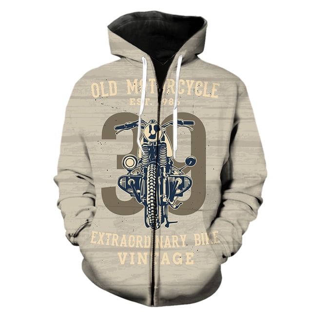 Sudadera con capucha y cremallera para hombre, estilo punk, de dibujos animados, con estampado 3D, estilo informal, para adolescentes