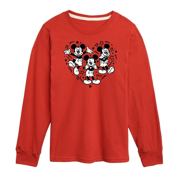 Disney - Mickey & Friends - Mickey Fills the Heart - Toddler And Youth Long Sleeve Graphic T-Shirt