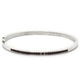 thumbnail image 1 of Women Imitation Rhodium Brass Bangle with Top Grade Crystal in Amethyst - 7 in., 1 of 1