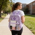 thumbnail image 1 of Clear Transparent Backpack 17.72in Stadium Approved Backpack Large Capacity School Bag Multi Compartment Waterproof for School Concerts Sports Events Travel Commuting Office Daily Use Accessories, 1 of 6