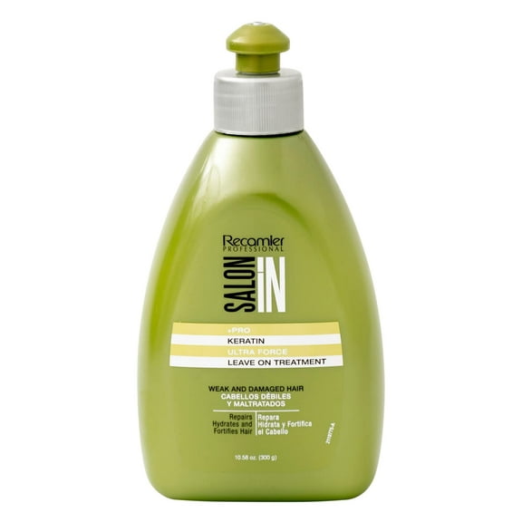 Recamier Professional Salon In  Pro Keratin Ultra Force Leave On Treatment 10.1oz - Tratamiento de Keratina para el Cabello Debil y Maltratado