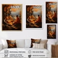 thumbnail image 4 of Designart "The Wisdom Of Upanishads In Walnut Tones I" Hinduism Floater Framed Wall Decor, 4 of 5