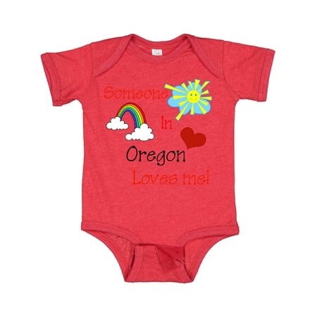 

Inktastic Someone in Oregon Loves Me! Gift Baby Boy or Baby Girl Bodysuit